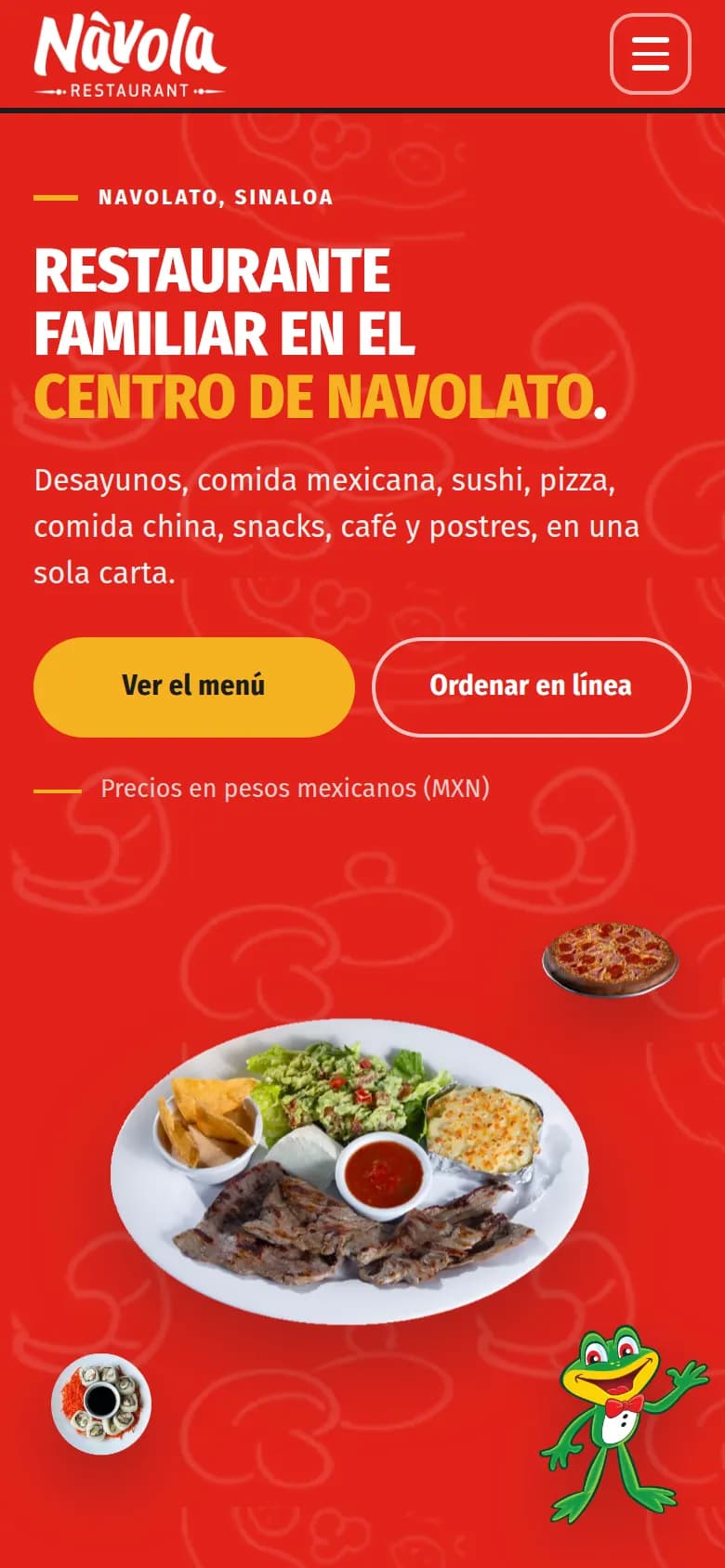 navolarest.com home page on a phone